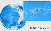 Shaded Relief Location Map of the area around 26° 30' 51" S, 100° 13' 29" W