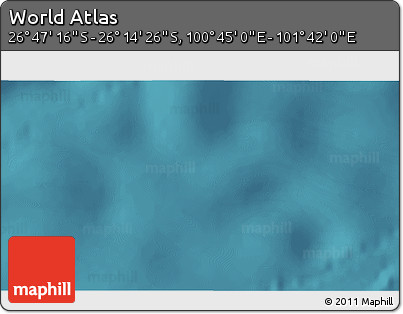 Satellite 3D Map of the Area around 26° 30' 51" S, 101° 13' 29" E