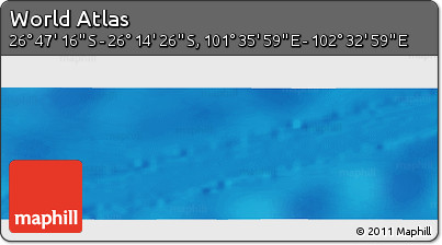 Physical Panoramic Map of the Area around 26° 30' 51" S, 102° 4' 29" E