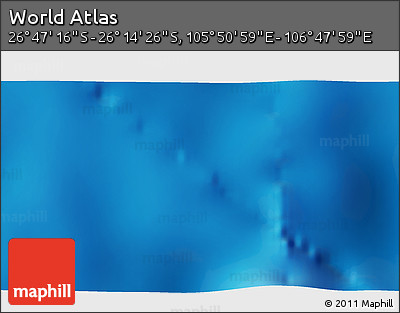 Physical 3D Map of the Area around 26° 30' 51" S, 106° 19' 29" E