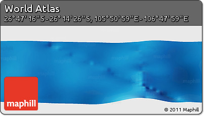 Physical Panoramic Map of the Area around 26° 30' 51" S, 106° 19' 29" E