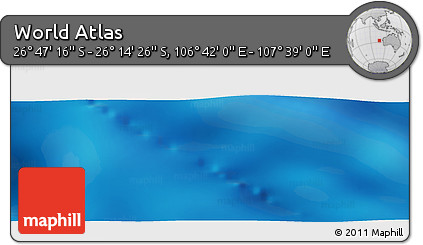 Physical Panoramic Map of the Area around 26° 30' 51" S, 107° 10' 30" E