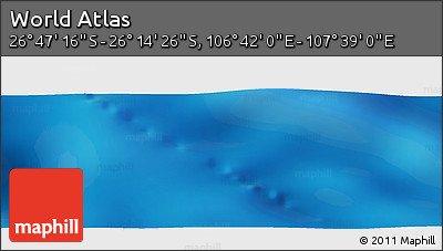 Physical Panoramic Map of the Area around 26° 30' 51" S, 107° 10' 30" E
