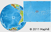 Physical Location Map of the area around 26° 30' 51" S, 108° 43' 29" W