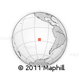 Outline Map of the Area around 26° 30' 51" S, 109° 34' 29" W, rectangular outline