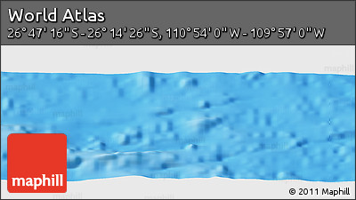 Physical Panoramic Map of the Area around 26° 30' 51" S, 110° 25' 30" W