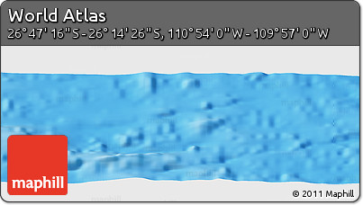 Physical Panoramic Map of the Area around 26° 30' 51" S, 110° 25' 30" W