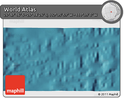 Satellite 3D Map of the Area around 26° 30' 51" S, 112° 7' 30" W