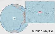 Gray Location Map of the area around 26° 30' 51" S, 112° 58' 29" W, hill shading