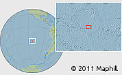 Savanna Style Location Map of the area around 26° 30' 51" S, 112° 58' 29" W, hill shading