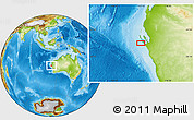 Physical Location Map of the area around 26° 30' 51" S, 113° 7' 30" E