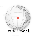 Outline Map of the Area around 26° 30' 51" S, 116° 22' 30" W, rectangular outline