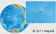 Physical Location Map of the area around 26° 30' 51" S, 117° 13' 29" W