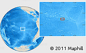 Shaded Relief Location Map of the area around 26° 30' 51" S, 117° 13' 29" W