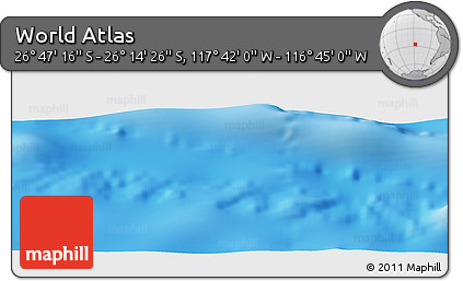 Physical Panoramic Map of the Area around 26° 30' 51" S, 117° 13' 29" W