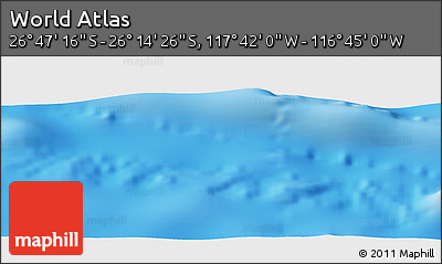 Physical Panoramic Map of the Area around 26° 30' 51" S, 117° 13' 29" W