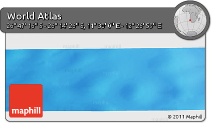 Physical Panoramic Map of the Area around 26° 30' 51" S, 11° 58' 29" E