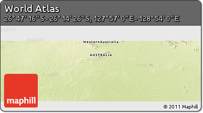 Physical Panoramic Map of the Area around 26° 30' 51" S, 128° 25' 30" E
