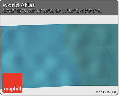 Satellite 3D Map of the Area around 26° 30' 51" S, 13° 40' 30" E