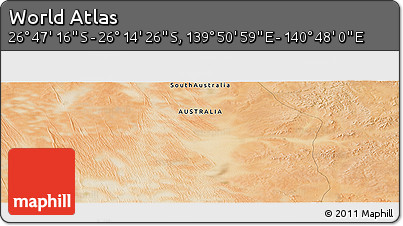 Satellite Panoramic Map of the Area around 26° 30' 51" S, 140° 19' 29" E
