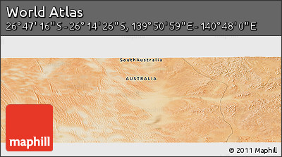 Satellite Panoramic Map of the Area around 26° 30' 51" S, 140° 19' 29" E