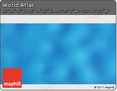 Shaded Relief 3D Map of the Area around 26° 30' 51" S, 140° 10' 30" W