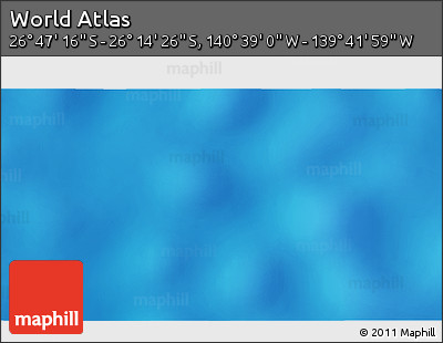 Shaded Relief 3D Map of the Area around 26° 30' 51" S, 140° 10' 30" W