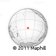 Outline Map of the Area around 26° 30' 51" S, 141° 1' 30" W, rectangular outline