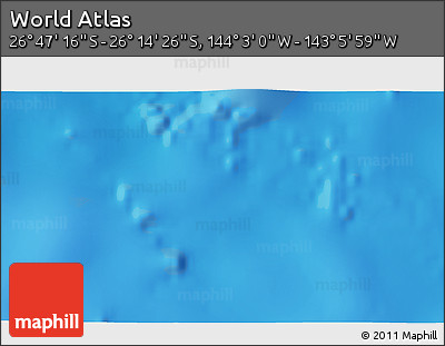 Shaded Relief 3D Map of the Area around 26° 30' 51" S, 143° 34' 29" W