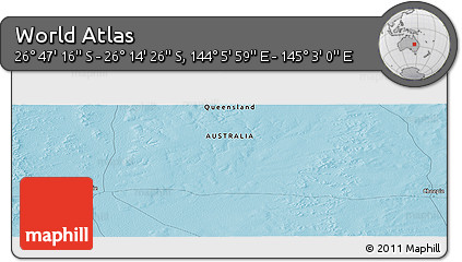 Political Panoramic Map of the Area around 26° 30' 51" S, 144° 34' 29" E