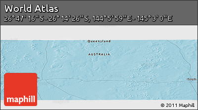 Political Panoramic Map of the Area around 26° 30' 51" S, 144° 34' 29" E