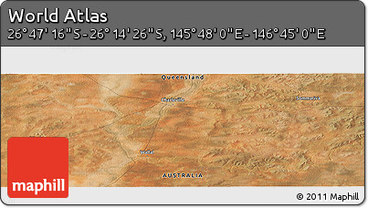 Satellite Panoramic Map of the Area around 26° 30' 51" S, 146° 16' 30" E
