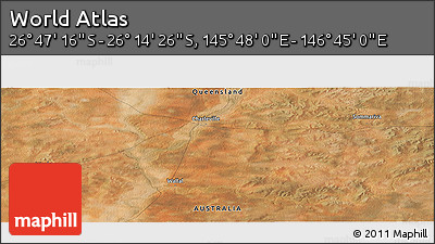 Satellite Panoramic Map of the Area around 26° 30' 51" S, 146° 16' 30" E