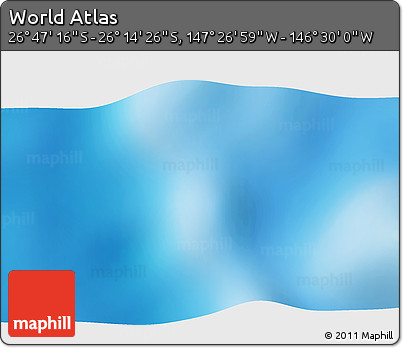 Physical 3D Map of the Area around 26° 30' 51" S, 146° 58' 29" W