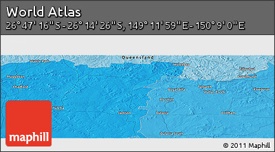 Political Panoramic Map of the Area around 26° 30' 51" S, 149° 40' 30" E