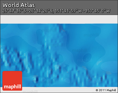 Political 3D Map of the Area around 26° 30' 51" S, 151° 13' 29" W