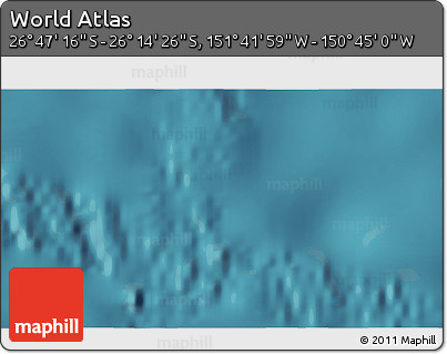 Satellite 3D Map of the Area around 26° 30' 51" S, 151° 13' 29" W