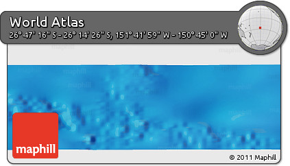 Physical Panoramic Map of the Area around 26° 30' 51" S, 151° 13' 29" W