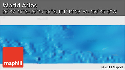 Physical Panoramic Map of the Area around 26° 30' 51" S, 151° 13' 29" W