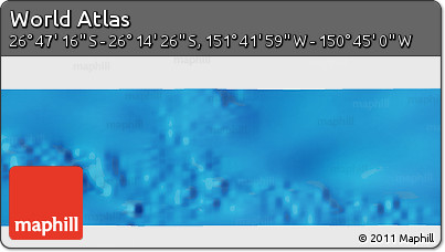 Shaded Relief Panoramic Map of the Area around 26° 30' 51" S, 151° 13' 29" W