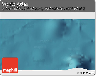 Satellite 3D Map of the Area around 26° 30' 51" S, 154° 46' 30" E