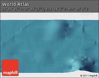 Satellite 3D Map of the Area around 26° 30' 51" S, 154° 46' 30" E