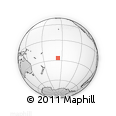 Outline Map of the Area around 26° 30' 51" S, 156° 19' 29" W, rectangular outline
