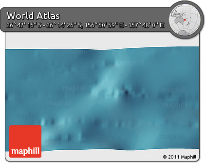 Satellite 3D Map of the Area around 26° 30' 51" S, 157° 19' 29" E