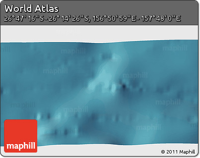 Satellite 3D Map of the Area around 26° 30' 51" S, 157° 19' 29" E