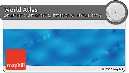 Physical Panoramic Map of the Area around 26° 30' 51" S, 157° 10' 30" W