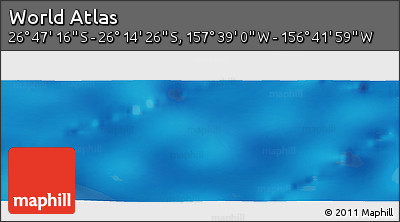 Physical Panoramic Map of the Area around 26° 30' 51" S, 157° 10' 30" W