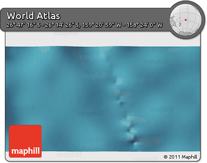 Satellite 3D Map of the Area around 26° 30' 51" S, 158° 52' 30" W
