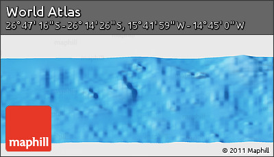 Physical Panoramic Map of the Area around 26° 30' 51" S, 15° 13' 29" W