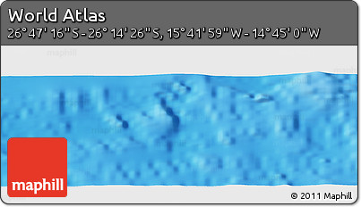 Physical Panoramic Map of the Area around 26° 30' 51" S, 15° 13' 29" W